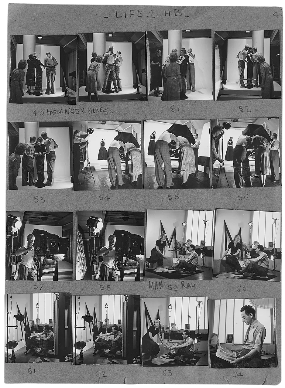 Planche-contact, archives Roger Schall